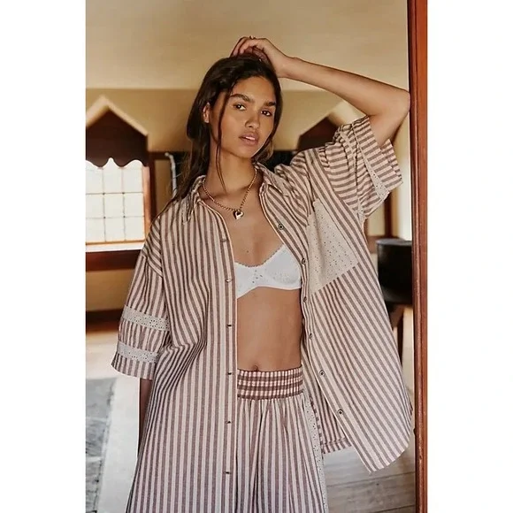 Free‎ People Intimately Clear Skies Lounge Top in Neutral Como | Sz Small | NWT - Picture 1 of 7